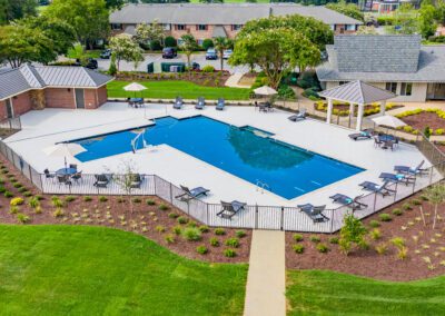 High Angle Image of Resort Style Pool Area